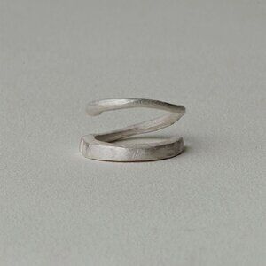 Sterling Silver Plated Double Ring